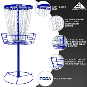 Axiom Discs Lite basket shown in collapsed form for easy transport.