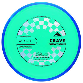 Axiom Discs Neutron Crave in-hand feel highlighting release comfort.
