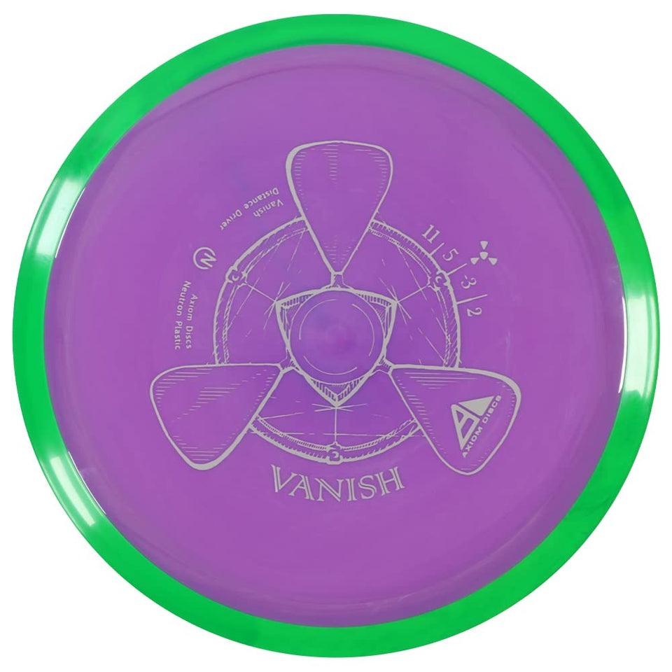 Axiom Discs Neutron Vanish in flight with steady straight path.