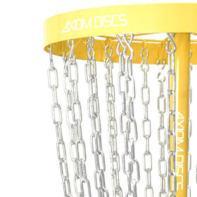 Axiom Discs Pro yellow base and pole detail for stable setup