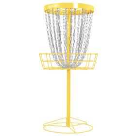 Axiom Discs Pro 24-Chain Basket front view in yellow for practice
