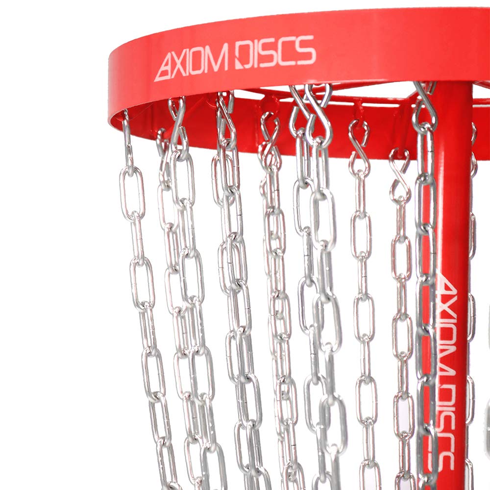 Axiom Discs Pro 24-Chain basket cage demonstrates efficient chain geometry for practice.
