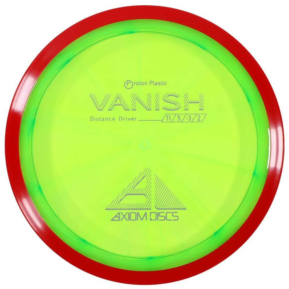 Axiom Discs Proton Vanish packshot highlights a versatile understable driver for moderate headwinds.