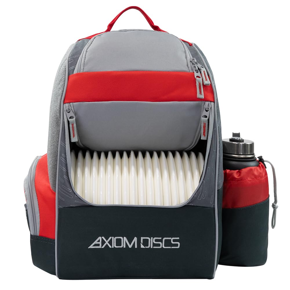 Axiom Discs Shuttle backpack main compartment holding 18+ discs for versatile play
