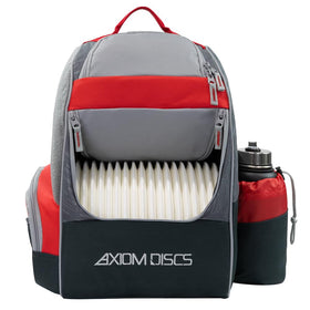 Axiom Discs Shuttle backpack main compartment holding 18+ discs for versatile play