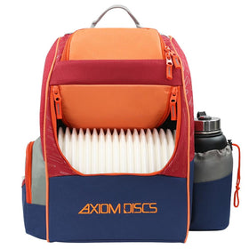 Axiom Discs Shuttle backpack with a spacious main compartment for 18+ discs.