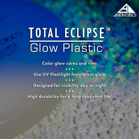 Axiom Discs Total Eclipse Glow 2.0 blue glow rim for night visibility.