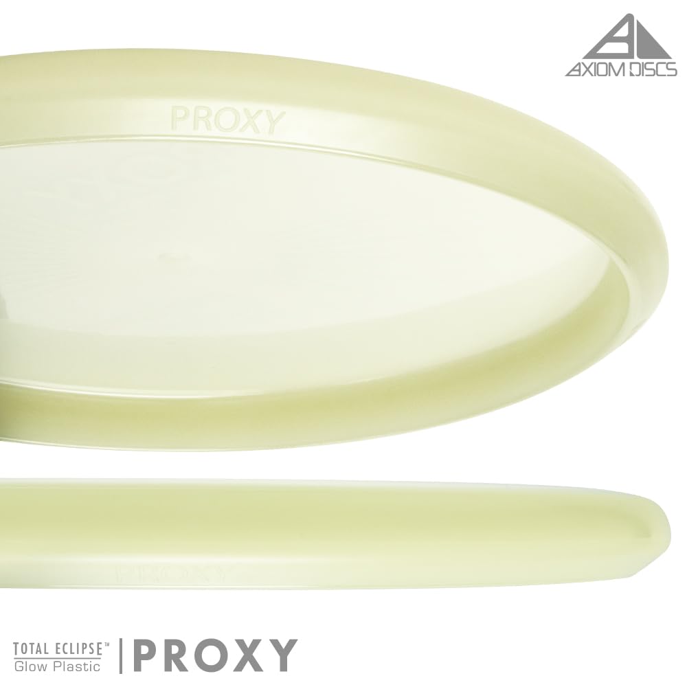 Axiom Discs Proxy Putter Total Eclipse Glow in blue improves visibility and reliable putts.