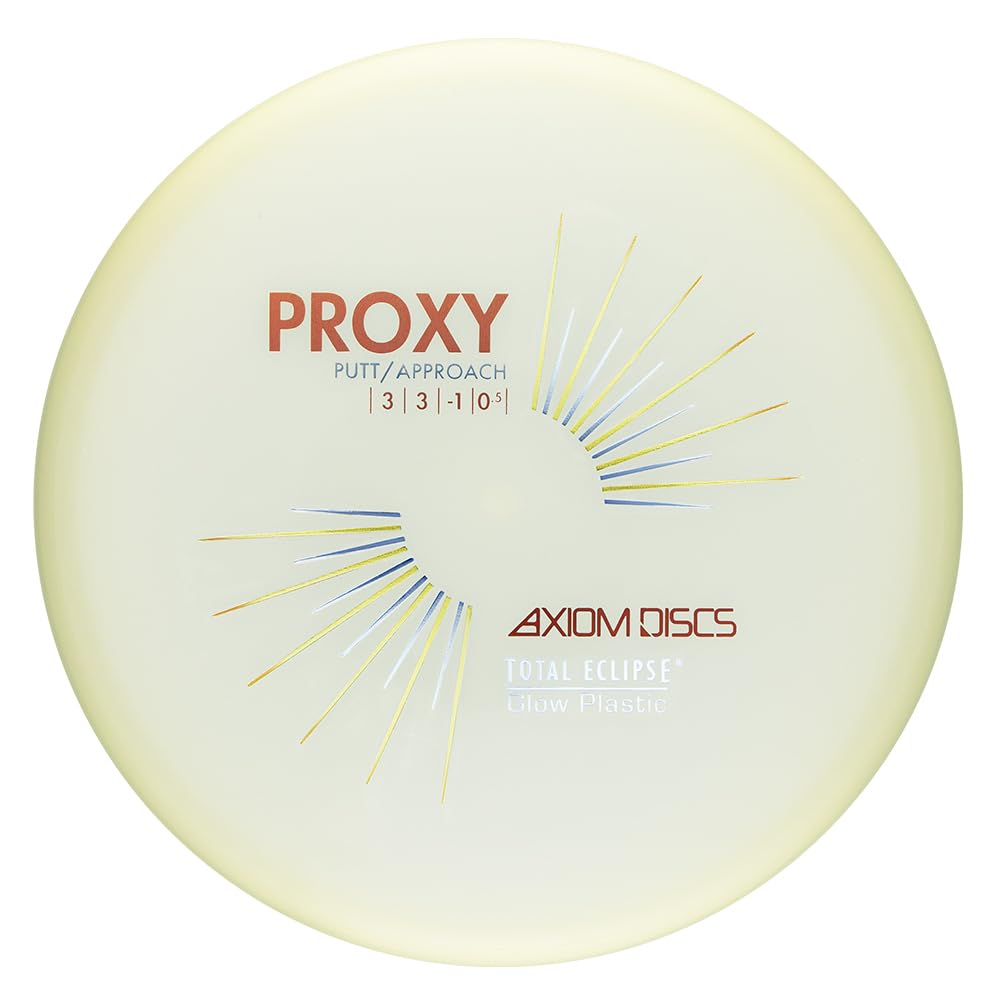 Axiom Discs Proxy Putter Total Eclipse Glow in green for night visibility and accuracy.
