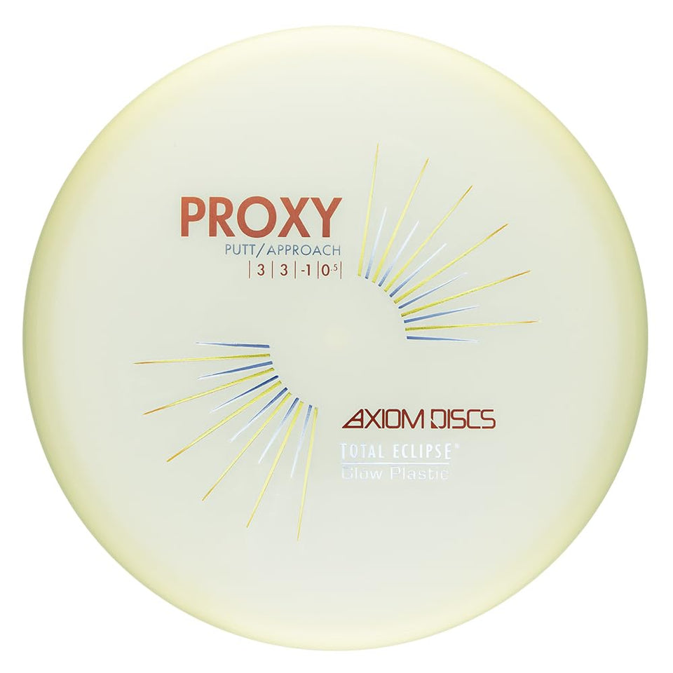 Axiom Discs Proxy Putter Total Eclipse Glow in green for night visibility and accuracy.