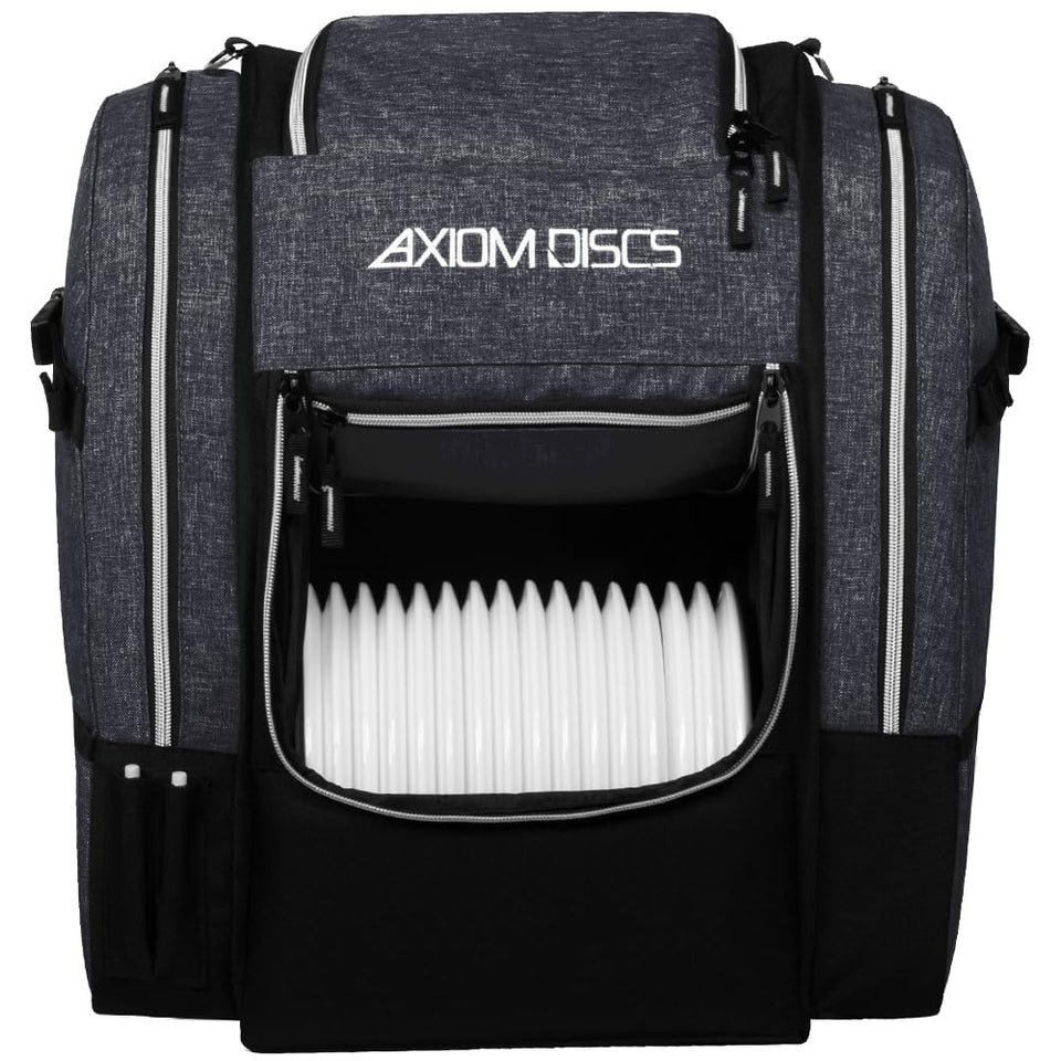 Axiom Discs Voyager Lite backpack front view for easy transport on casual rounds.