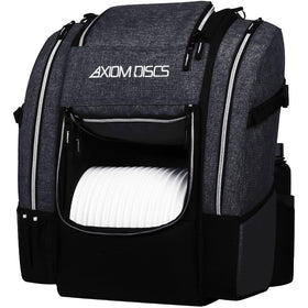 Axiom Discs Voyager Lite top compartment shows flexible storage for putters and layers.