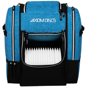 Axiom Discs Voyager Lite backpack shows its spacious main compartment for 18+ discs