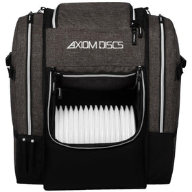 Axiom Discs Voyager Lite backpack front view in Heather Gray for comfortable carry