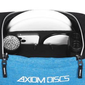 Two drink holders on the Voyager Lite backpack for hydration on course
