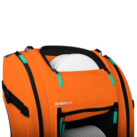Orange/Navy Voyager Lite colorway visible on the bag