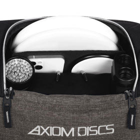 Padded shoulder straps and back panel reduce strain during long rounds
