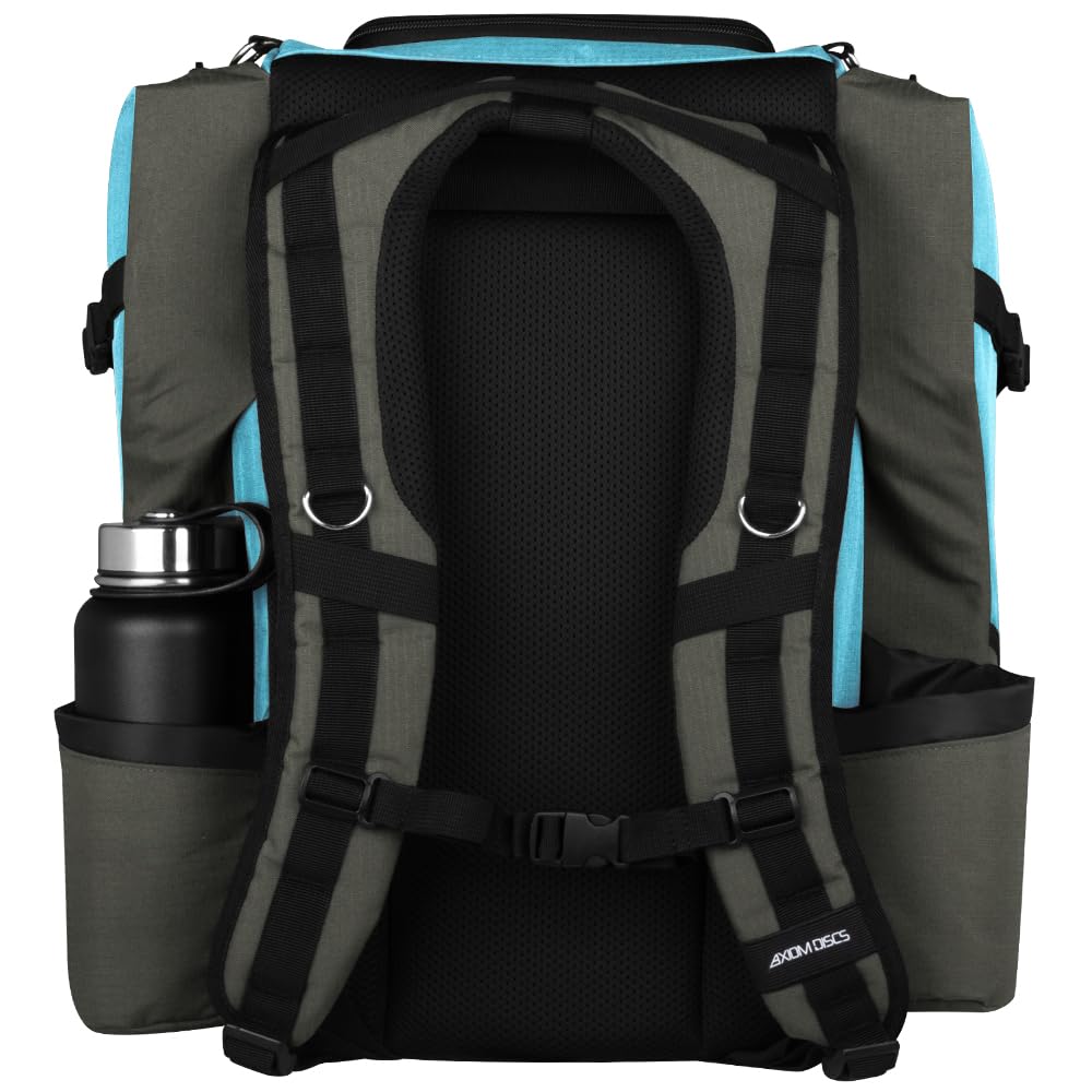 Side view showing disc capacity and organized pockets.
