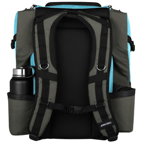Side view showing disc capacity and organized pockets.
