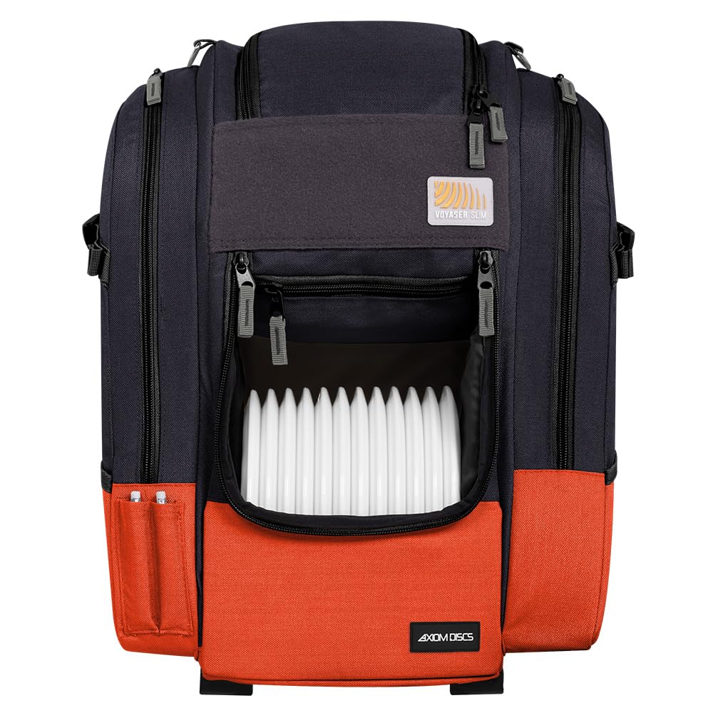 Axiom Discs Voyager Slim bag front view with ergonomic shape for comfortable rounds