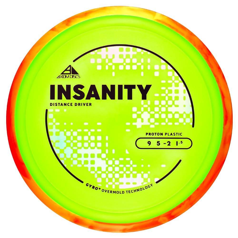 Axiom Insanity Proton distance driver in flight showing long straight throws and visibility