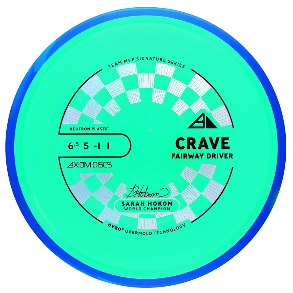 Axiom Neutron Crave in flight with straight controllable fairway flight