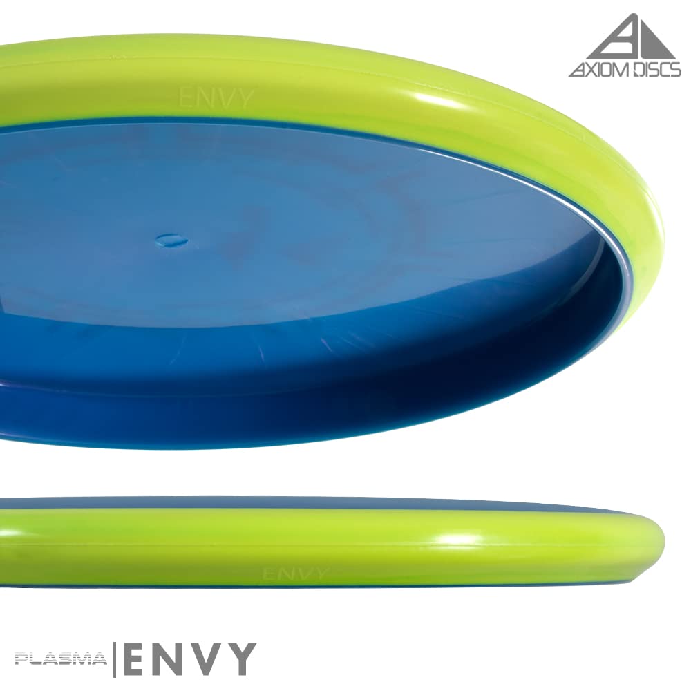 Close-up of Plasma plastic sheen on Axiom Envy highlighting color shift and grip.
