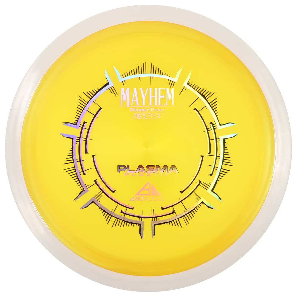 Axiom Plasma Mayhem close-up reveals pearlescent Plasma plastic and reliable grip.