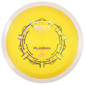 Axiom Plasma Mayhem close-up reveals pearlescent Plasma plastic and reliable grip.