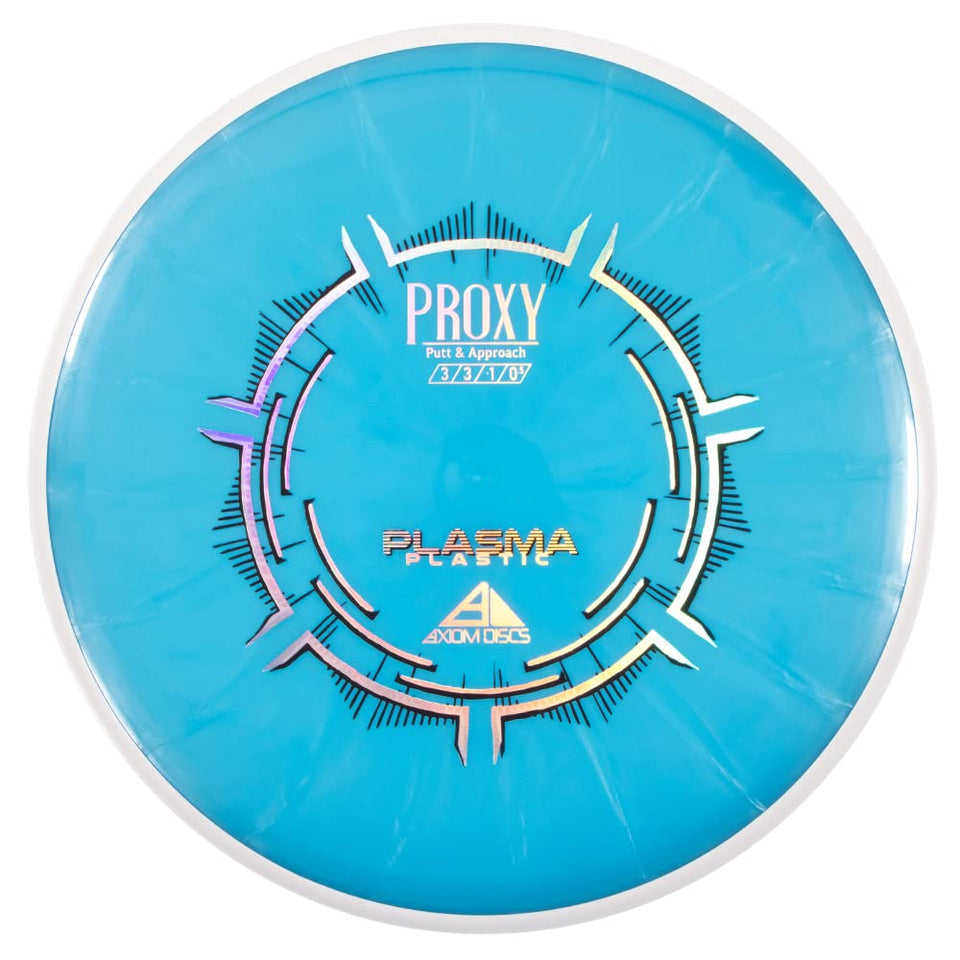 Axiom Discs Plasma Proxy putter in 165–170g for consistent putting.