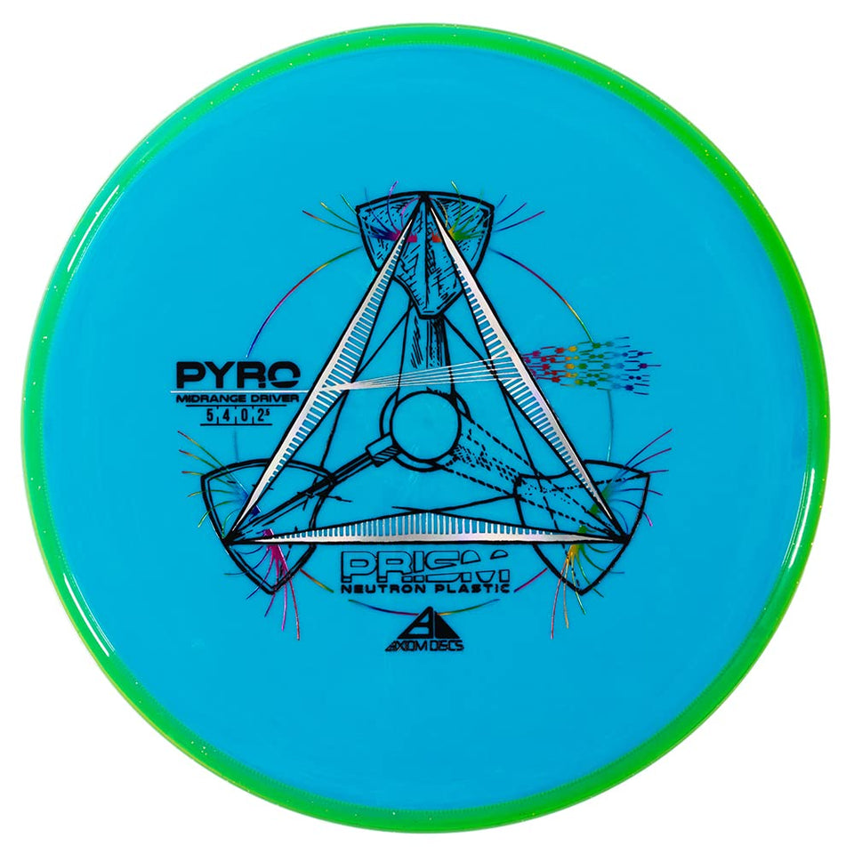 Axiom Discs Prism Neutron Pyro midrange in flight shows steady glide.