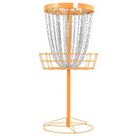 Axiom Pro 24-Chain Basket base shows sturdy stability for windy practice areas.