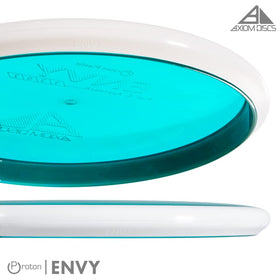 Axiom Envy Proton putter, side view, showcasing stable overstable flight for reliable approaches.