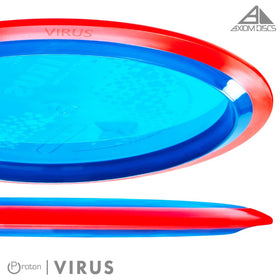 Axiom Proton Virus close-up showing transparent plastic and vibrant color options