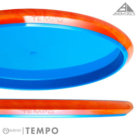 Axiom Tempo Neutron putter top view highlights flat flight plate for controlled releases.