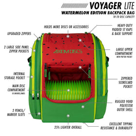 Axiom Discs Voyager Lite Watermelon Edition side pocket highlights easy-access storage for essentials.