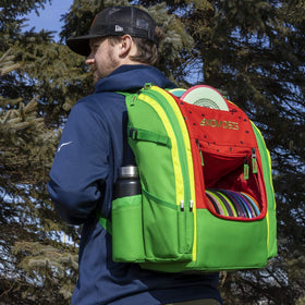 Axiom Discs Voyager Lite Watermelon Edition water bottle holder keeps hydration within reach.