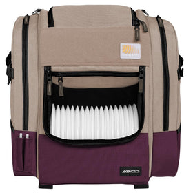 Axiom Voyager Pro bag front view in Dune/Purple showing durable storage