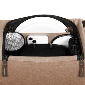 Axiom Voyager Pro side pocket with drink holders for easy access