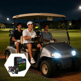 Axylar wide-view mirrors provide broad rear visibility for safer cruising.