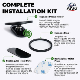 AYJU magnetic mount on treadmill panel enabling stable viewing angles