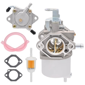 Aylux FE350 carburetor closeup showing precise fuel metering and durable construction.