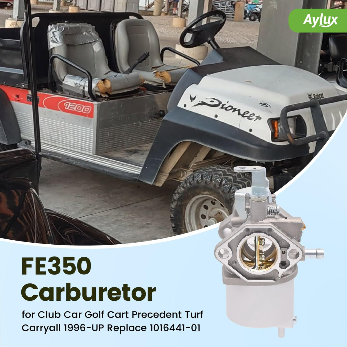 Aylux fuel pump assembly for FE350 engines on Club Car models.