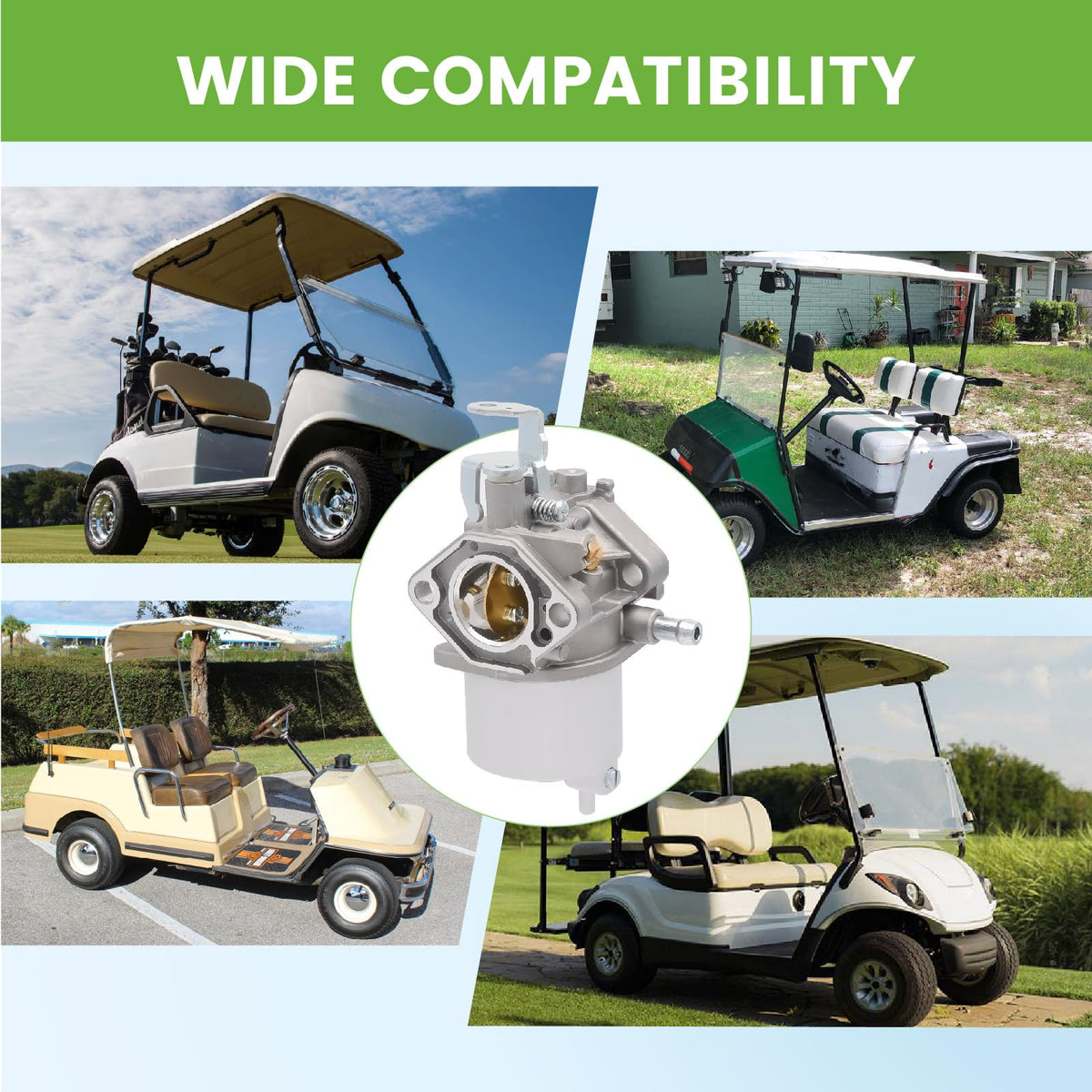 Aylux carburetor kit packaging ready for quick installation in your golf cart.