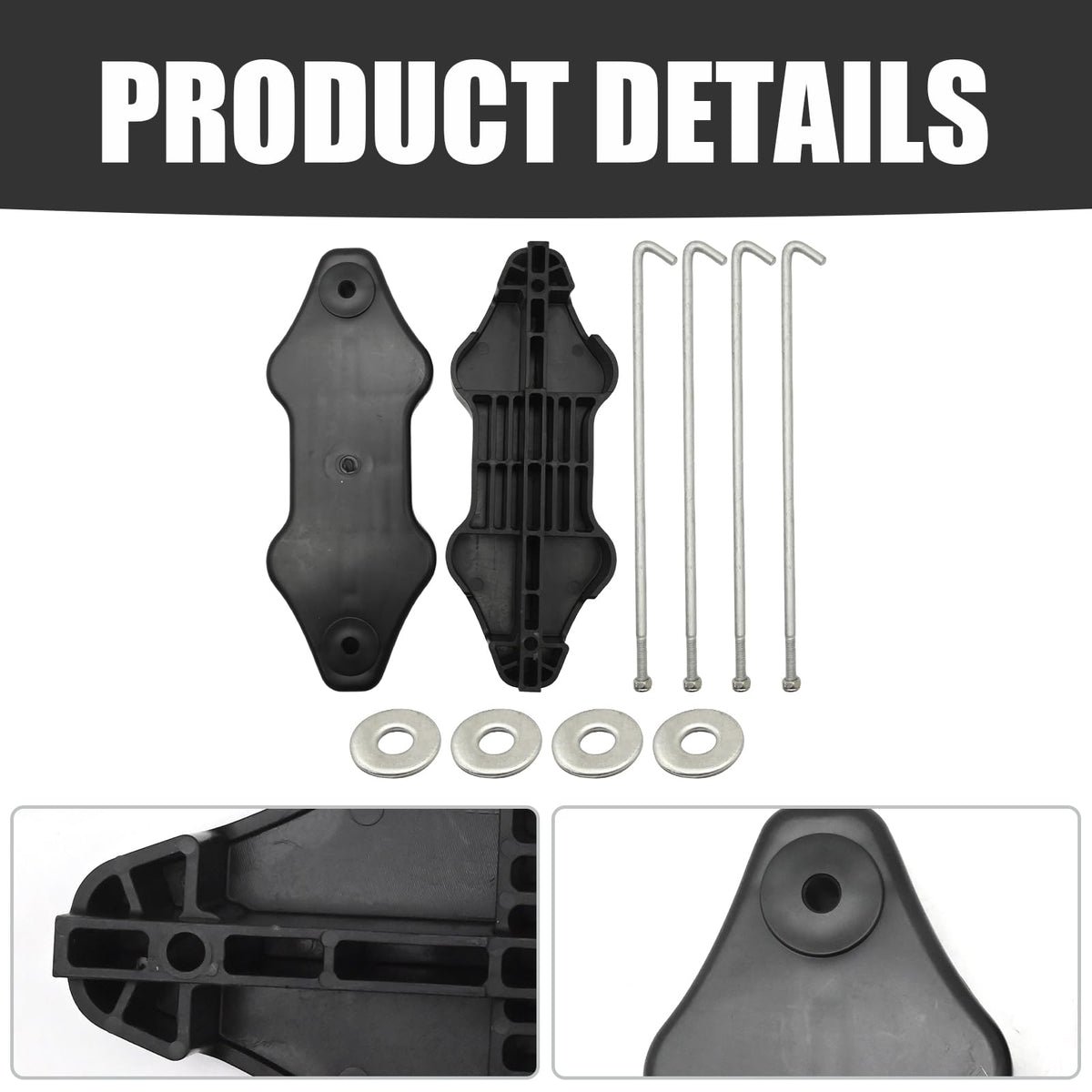 Aynaxcol washers distribute load for stable battery mounting.