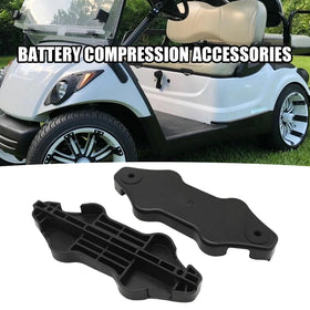 Aynaxcol Yamaha G29 hold-down kit shown in golf cart setup.