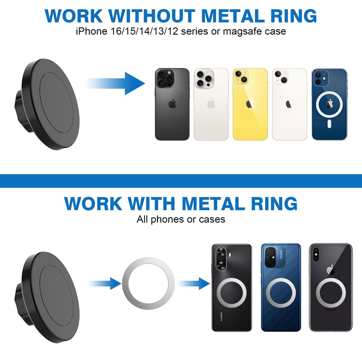 Azzoia magnet close-up shows 20 N52 magnets for stable phone grip