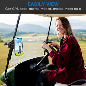 Azzoia mounted on a golf cart, ready for navigation and calls