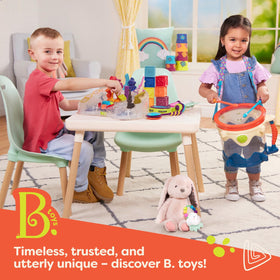 B. toys Hole-in-Fun wooden golf set is toddler-friendly with safe grip.