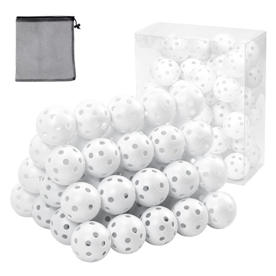 Bac-kitchen 50-pack plastic golf balls for home practice and safe play